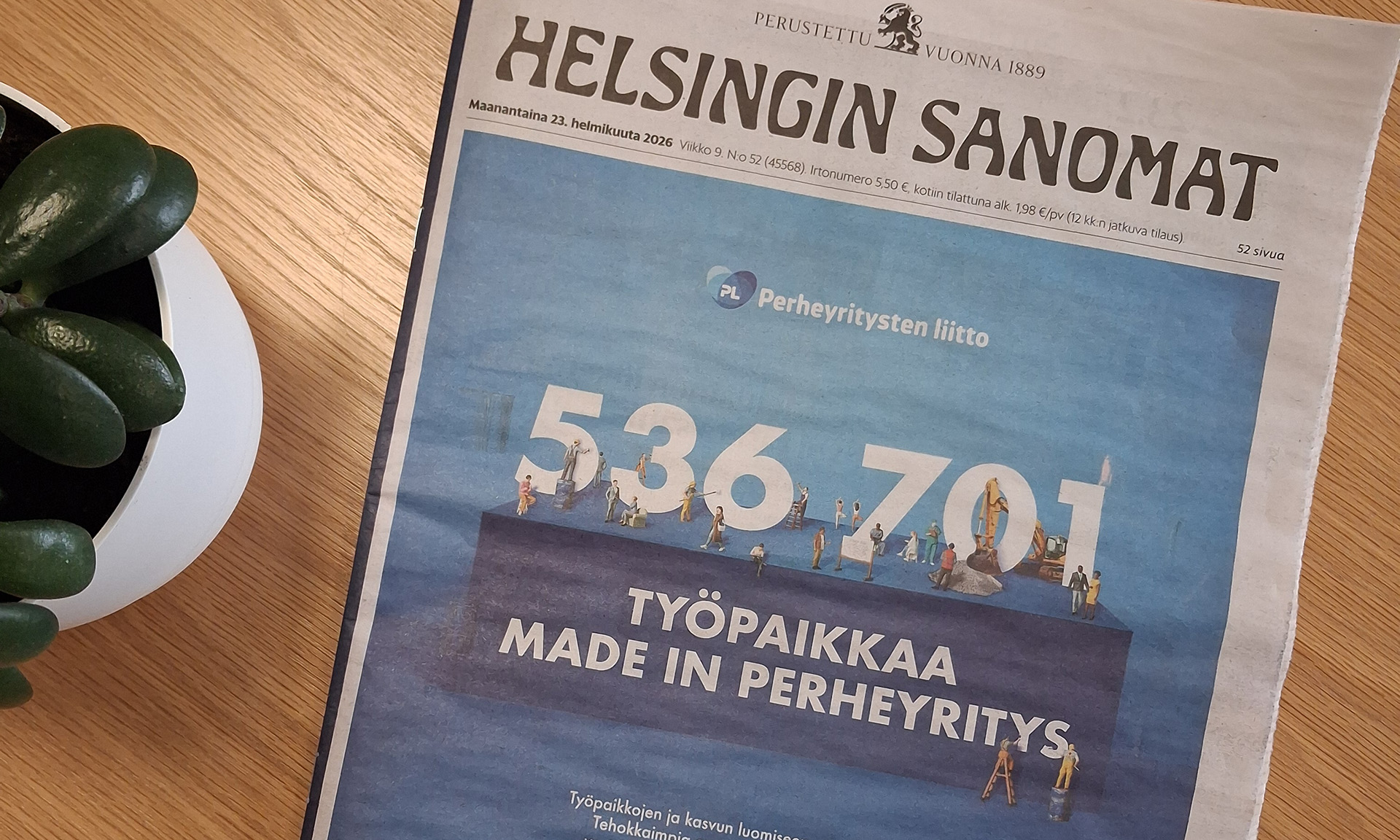 Suomalaiset perheyritykset työllistävät yli puoli miljoonaa ihmistä